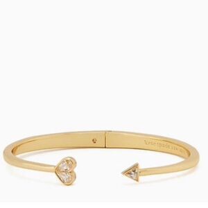 NWT Kate Spade Rock Solid Stone Heart Hinge Cuff W1